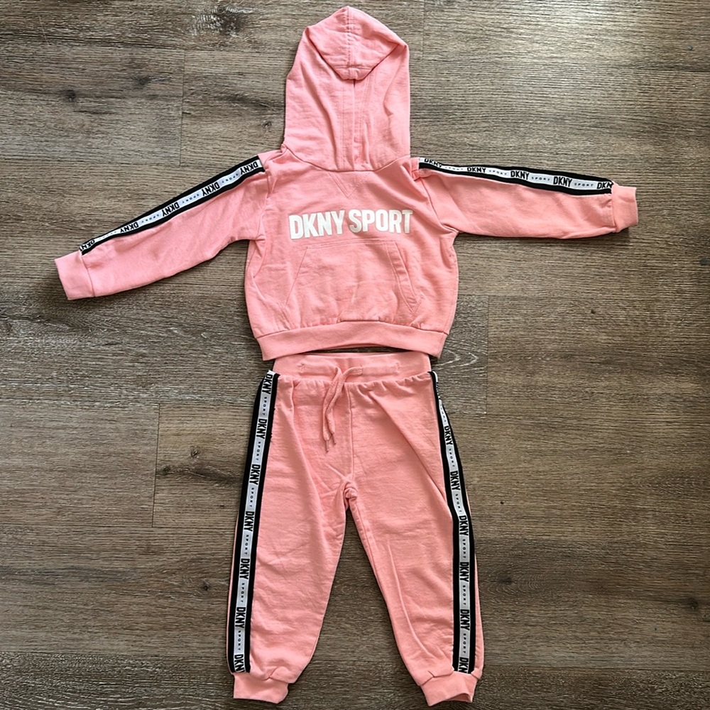DKNY SPORT Matching Hoodie & Joggers Set Size 3T